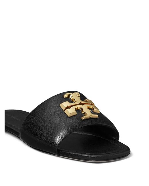 Tory Burch Black Goat Leather Sandals