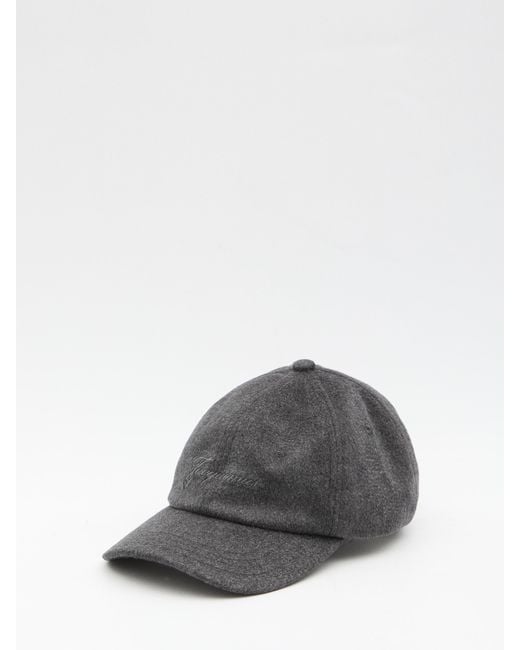 Jacquemus Gray La Casquette Cap for men