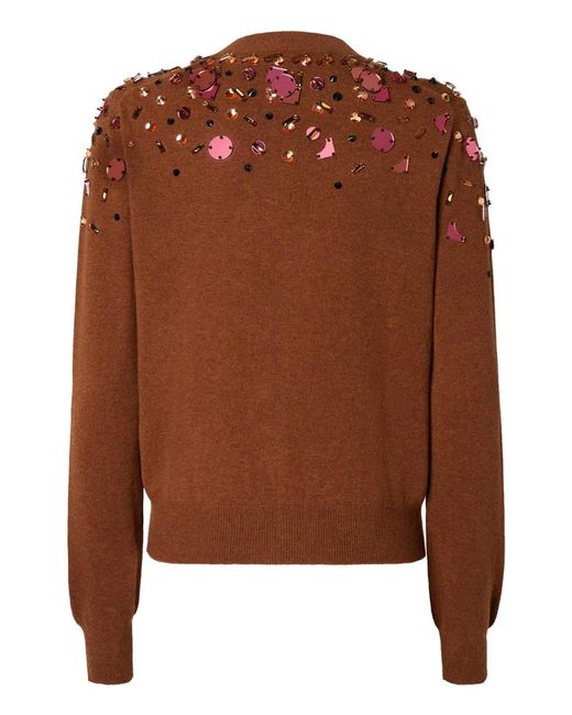 Fendi Brown Sequined Cardigan