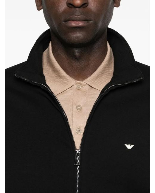 Emporio Armani Black Sweaters Cotton for men