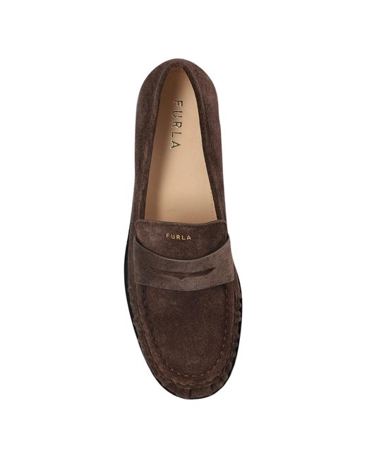 Furla Brown Soft Loafer T.10