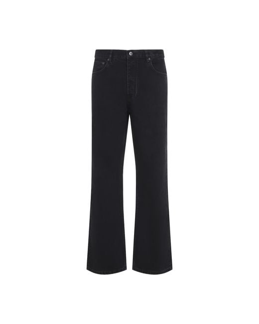 Off-White c/o Virgil Abloh Blue Stone Raw Half Arrow Slim Relax Jeans for men