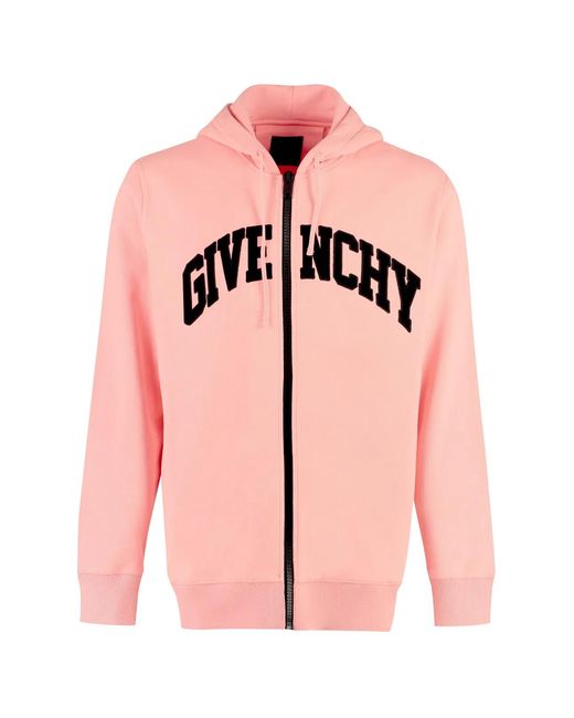 Givenchy Pink Full Zip Hoodie for men