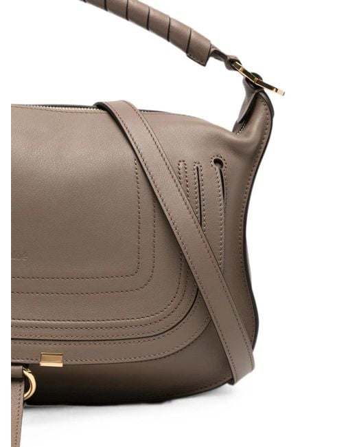 Chloé Brown Marcie Small Leather Shoulder Bag