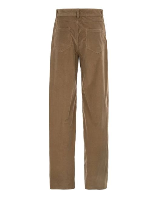 Max Mara Natural Mstfragola – Stretch Cotton Corduroy Trousers