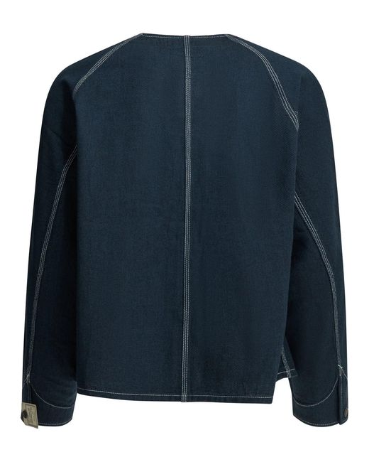 Beams Plus Blue Engineer Cotton Denim Jacket for men