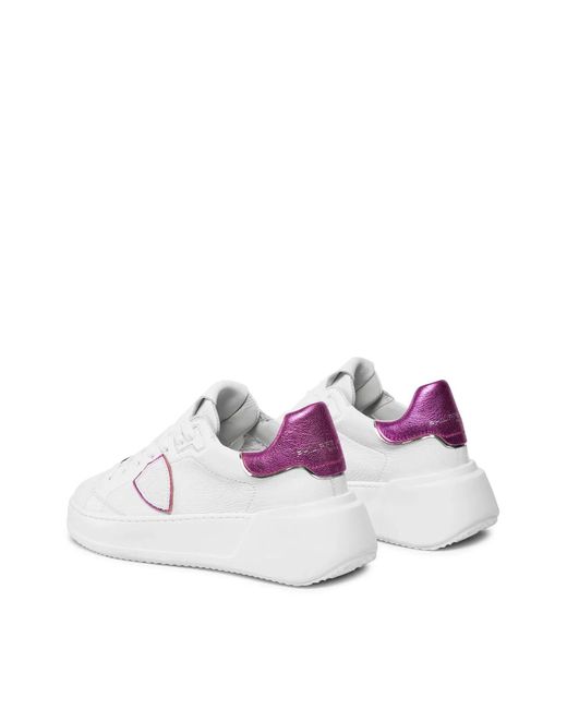 Philippe Model White Tres Temple Low Sneakers
