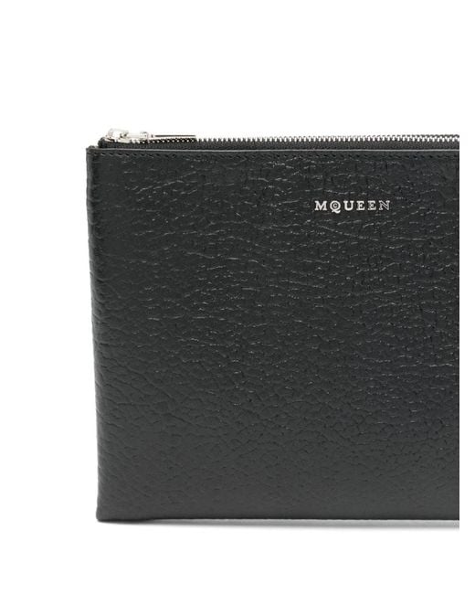 McQueen Black Leather Pouch