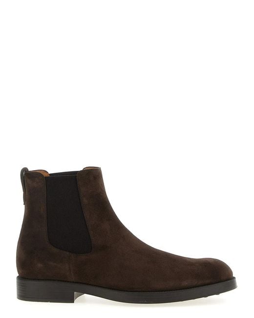Tod's Brown Chelsea Ankle Boots for men