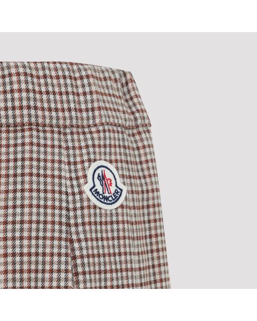 Moncler Brown Viscose Wool Elastane Skirt