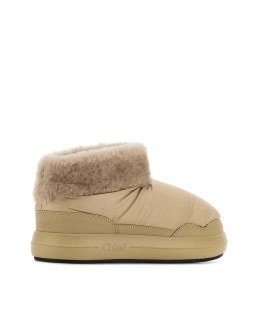 Chloé Natural Polar Ankle Boots