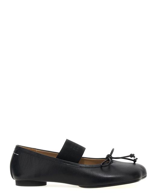 MM6 by Maison Margiela Black 'Anatomic' Ballet Flats