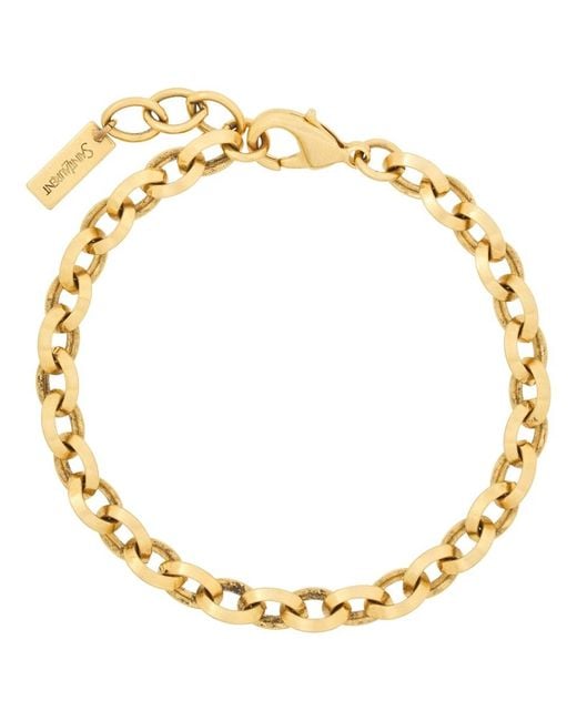 Saint Laurent Metallic Bracciale A Catena