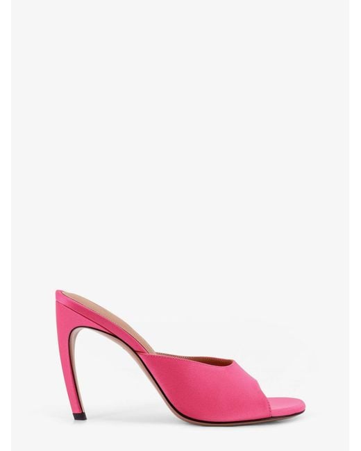 The Attico Pink Betta Satin Sandals