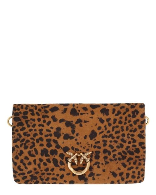 Pinko Brown Polyamide Polyester Zn Shoulder Bag