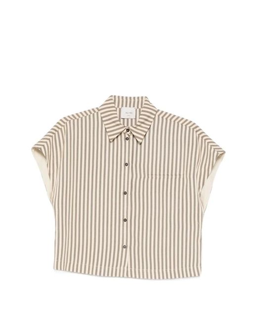 Alysi White Striped Shirt