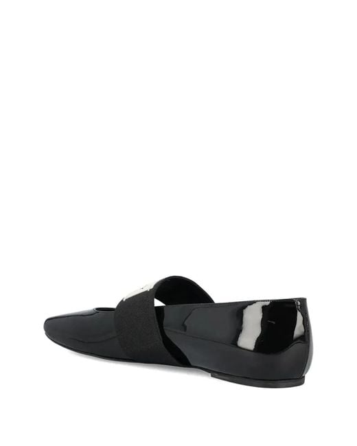 Givenchy Black Calf Leather Ballerinas