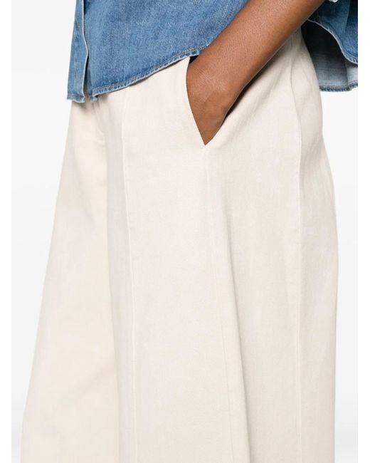 Forte_forte White Cotton Wide-Leg Trousers