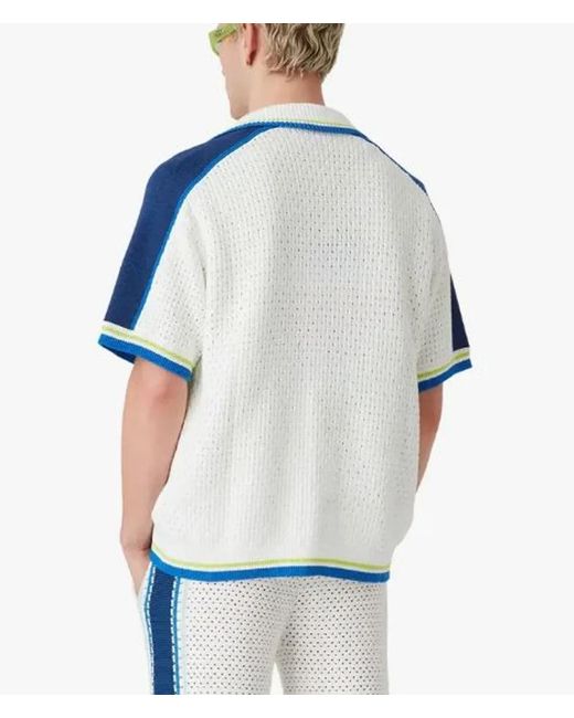 Casablanca Blue Cotton T-Shirt for men