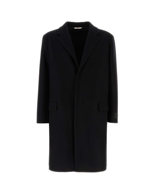 Valentino Garavani Black Wool Blend Oversize Coat for men