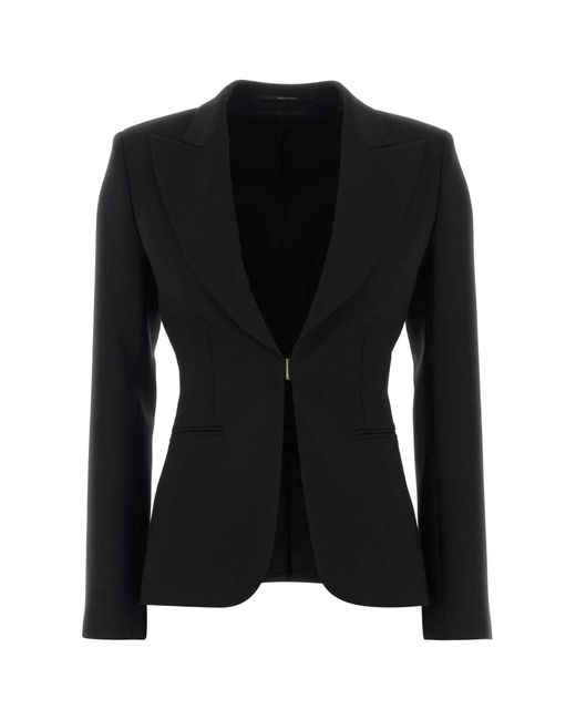 Gucci Black Peak Lapel Blazer