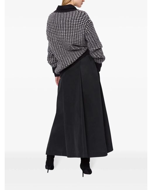 Alberta Ferretti Black Oversized Viscose Sweater