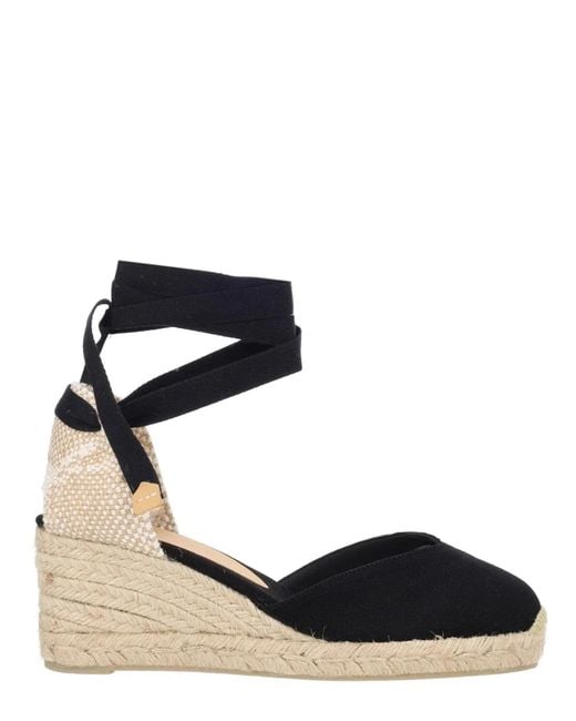 Castaner Black Castañer Cotton Leather Heel