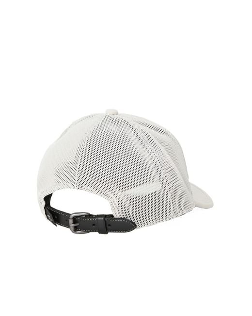 COACH White Embroidered Logo Trucker Hat Cap