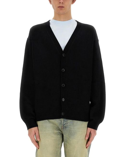 KENZO Black Cardigan With Embroidered Tiger Academy for men