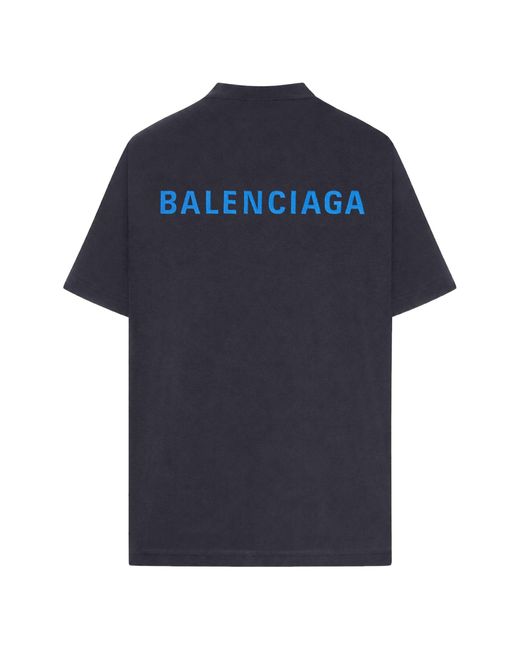 Balenciaga Blue Medium Fit Tshirt for men