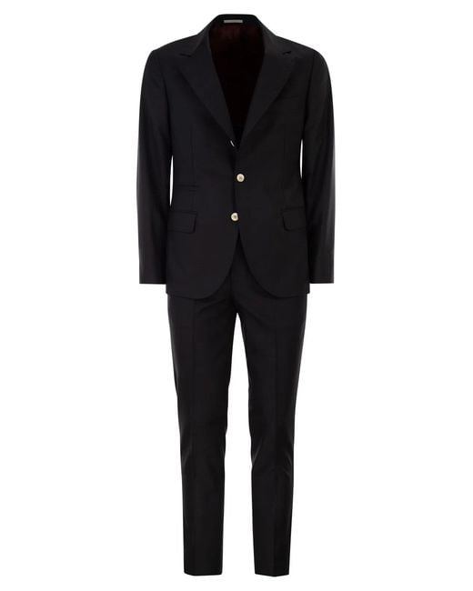 Brunello Cucinelli Black Tailored Suit for men