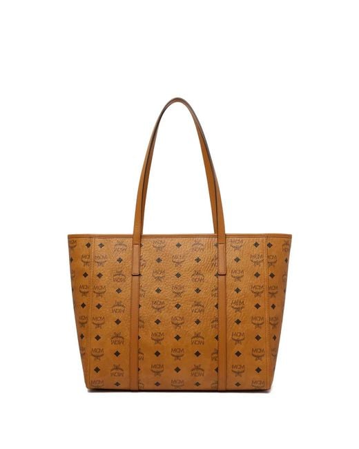 MCM Brown Brandy Polyurethane Bag
