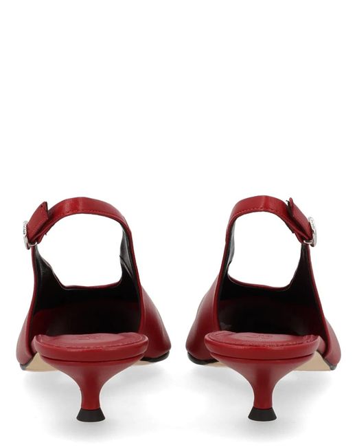 Aeyde Red Kitten Shoes
