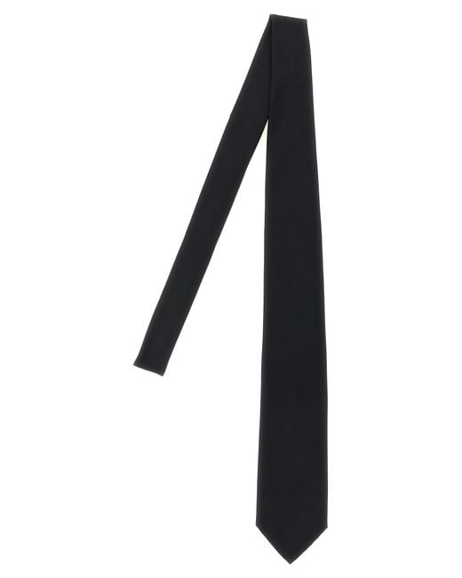 Brioni Black Silk Twill Tie for men