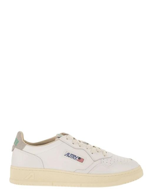 Autry White Medalist Low for men