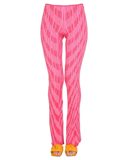 Philosophy Di Lorenzo Serafini Pink Striped Pattern Pants