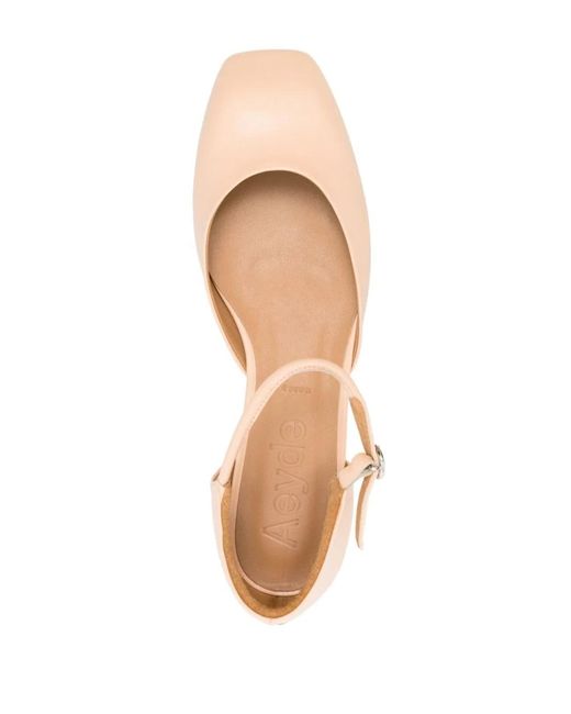 Aeyde Natural Miri Nappa Leather Peach Shoes