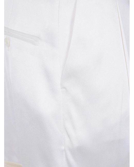 Totême White Soft Tuxedo Skirt