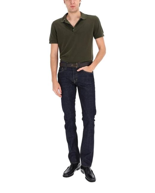 Tom Ford Blue Moleskin Jeans for men