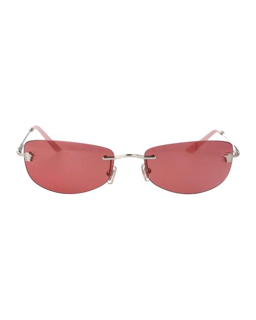 Versace Red Metal Sunglasses