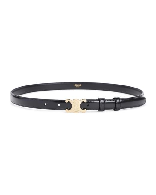 Céline Blue Triomphe Belt Small 18Mm