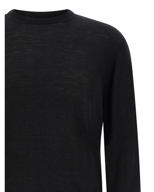 Ma'ry'ya Black Crew-Neck Sweater for men