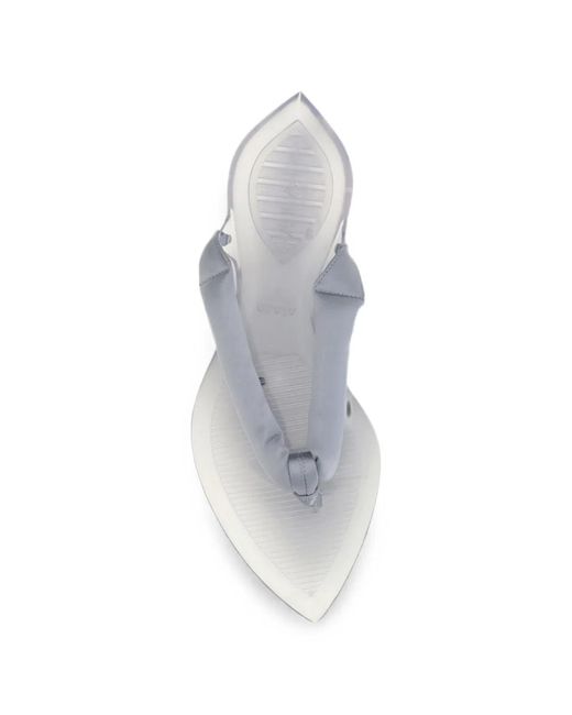 Alaïa White Invisible Padded Tongs For