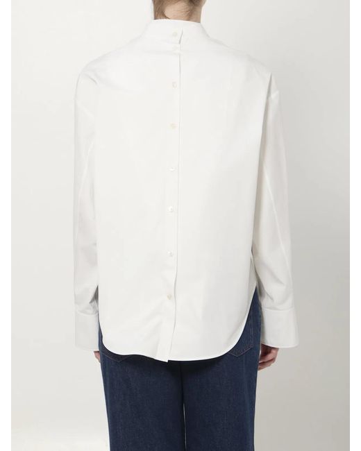 Alaïa White Alaia Layered Cotton Poplin Shirt