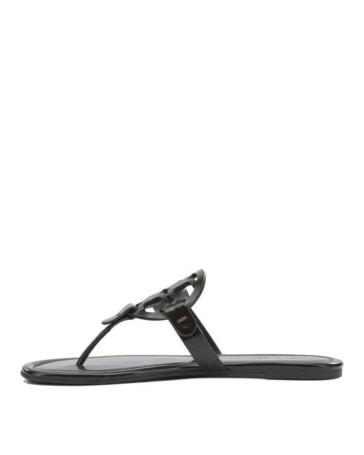 Tory Burch Black Ovine Leather Sandals