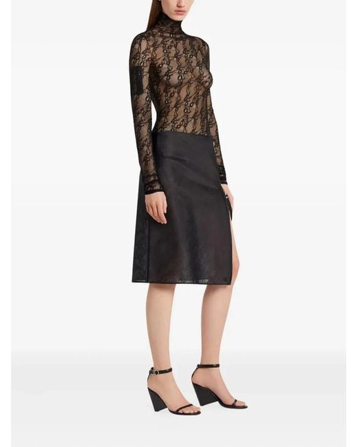 Courreges Black Courregès Stretch Lace Top