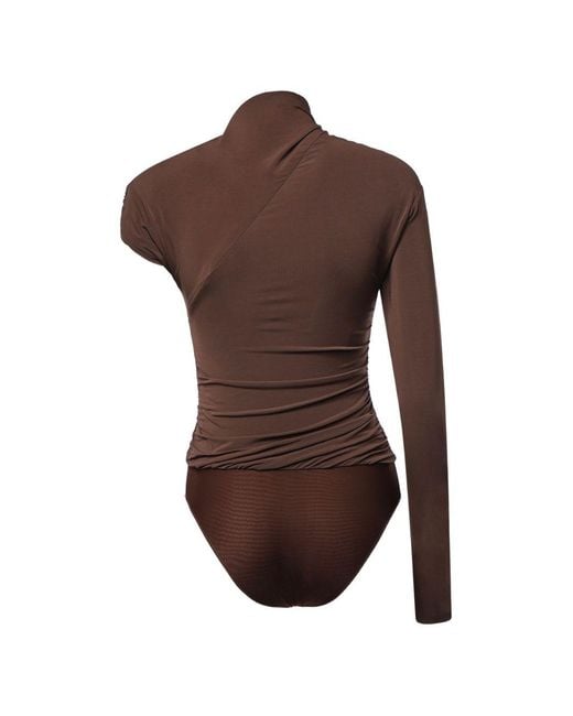 Pinko Brown Viscose Elastane Top