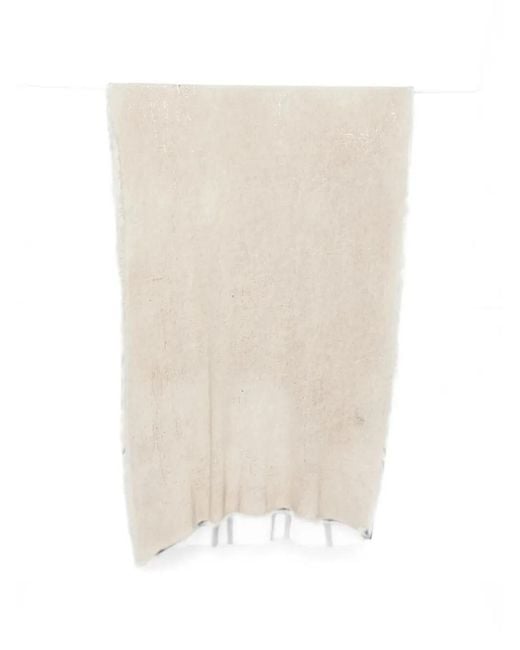 Avant Toi White Bicolor Cashmere Scarf 185X90