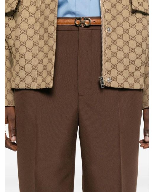 Gucci Brown Polyester Trousers