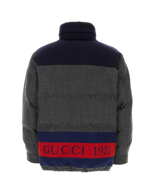 Gucci Black Dark Wool Blend Down Jacket for men